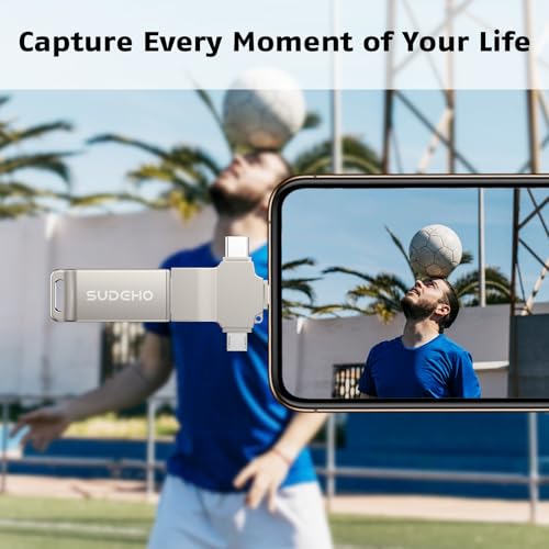 SUDEHO 16GB USB Stick: 4-in-1 Flash Drive for Smartphone, Android, Tablet, PC - Photo Backup for Photos, Videos, Files
