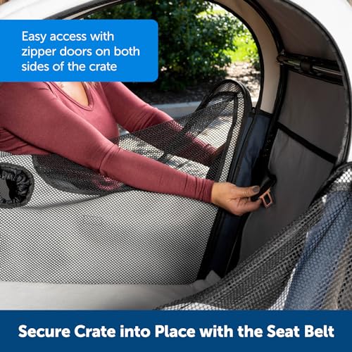 PetSafe Travel Carrier for Pets up to 27 inch, Collapsible Design, Waterproof Liner, Machine Washable, 2 Storage Pockets
