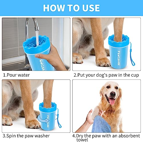 PawPlunge Dog Paw Cleaner: Mud-Free Paws for Dogs/Cats, Small-Large