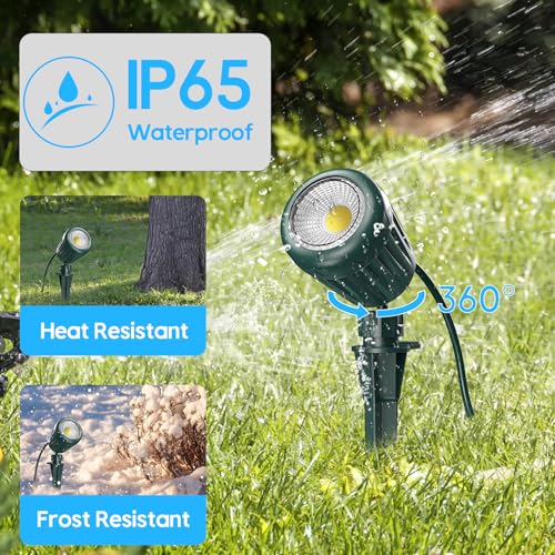 Outdoor Halloween Spotlights: Plug-in Christmas Lights with Color Lenses - IP65 Waterproof, Garden Decoration - 2 Pack