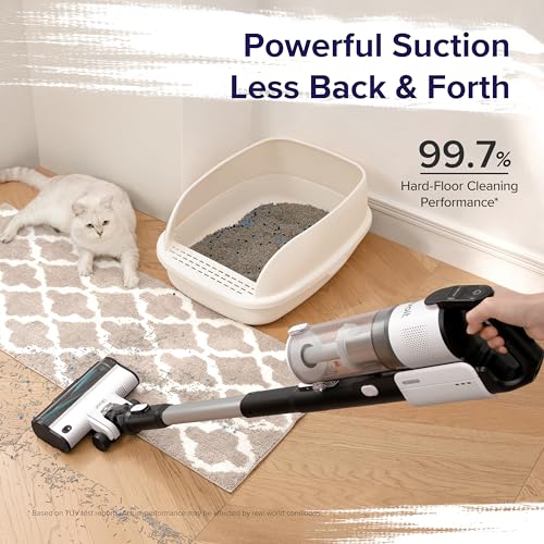 LEVOIT Cordless Stick Vacuum: Powerful Suction, Lightweight - 50-Min Runtime - Versatile for Carpet, Hard Floor, Pet Hair
