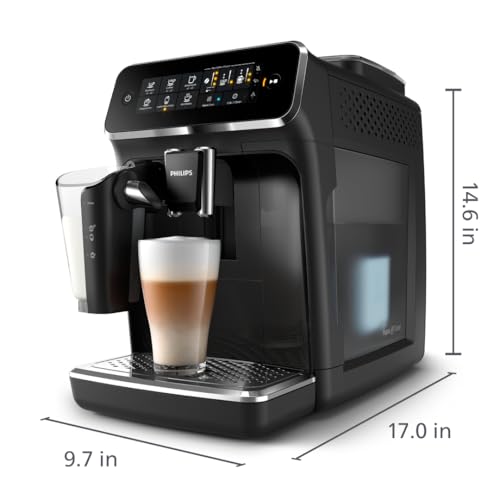Philips Espresso Machine, LatteGo Frother, 5 Coffees, Touch Display