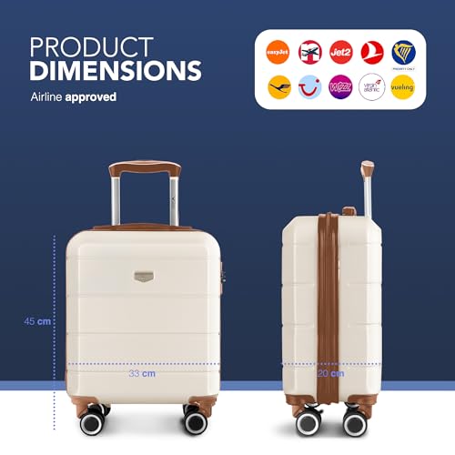 LUGG Jetset 15" Lightweight Travel Cabin Bag, Water Resistant, Safe Locking System, Underseat Luggage