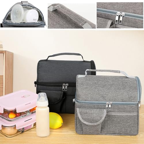 Fuutuu Insulated Cooler Bag 12-inch: Waterproof Lunch Bag, Multiple Compartments, for Picnic, Beach, Camping, Travel