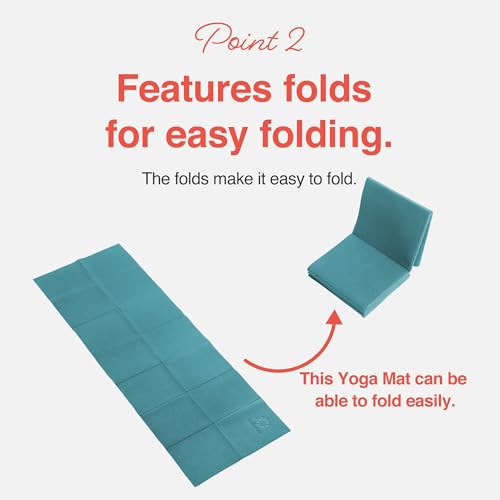 Primasole Yoga Pilates Mat: Foldable, Portable for Travel, Tear-Resistant, 4mm Thick, 9 Colors