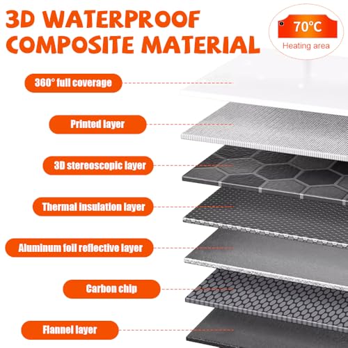 KQWVZ Electric Leg Heater: Folding Foot Warmer with 5 Temp Settings, Ideal for Office and Home