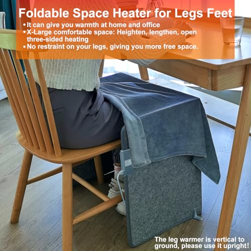 CozyHome Foldable Leg Warmer & Foot Heater, 235W Small Space Heater, Timer, Quiet - Home Office Comfort