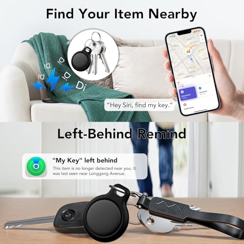 Air Tracker Tag 4 Pack - Item Finder for Keys, Bags, Wallets - Loud 100dB Beep - Worldwide Tracking - IP67 Waterproof