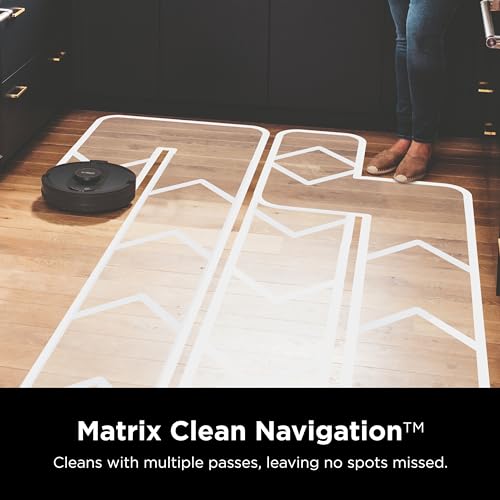 Shark AV2501S AI Robot Vacuum with Matrix Clean, Home Mapping, HEPA Bagless Self Empty Base - Pet Hair, Wifi - Dark Grey