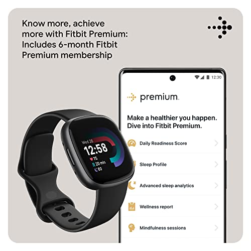 Fitbit Versa 4 Smartwatch: Daily Readiness, GPS, Heart Rate, 40+ Modes