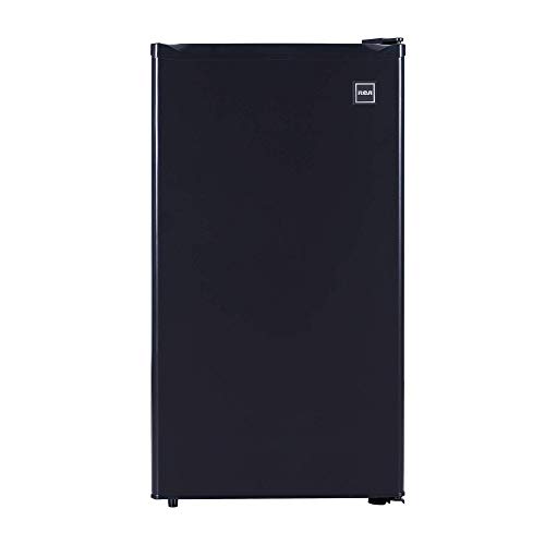 RCA Mini Fridge with Freezer Compartment, Adjustable Thermostat, Reversible Doors - Ideal for Dorm, Office, RV - 3.2 Cubic Feet