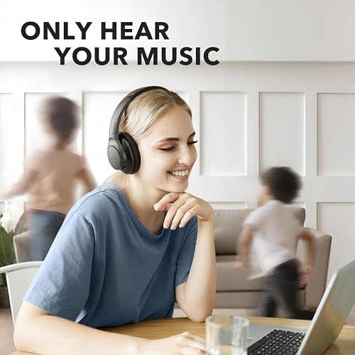 Anker Soundcore Q20 Wireless Noise Cancelling Headphones - Hi-Res Audio, Deep Bass, 60H Playtime, Foam Ear Cups