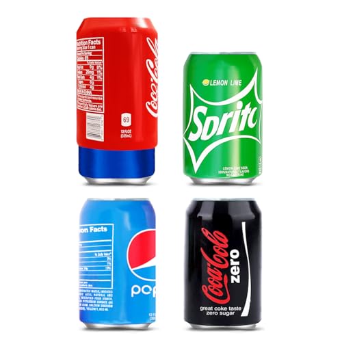 Soda Can Silicone Sleeves, Can Covers, Wraps, 12 oz (4 Pack)