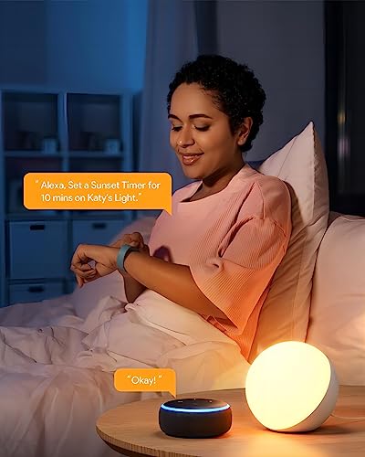 Dimmable Smart Desk Lamp, RGB Color Changing Touch Lamp, Bedroom Night Light, App/Voice Control, Alexa/Google Home Compatible