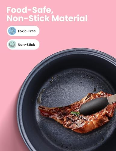 COMFEE 5.2Qt Multi Cooker: Rice Cooker, Slow Cooker, Steamer & More - 12 Cooking Programs, Large Capacity, Keep Warm - Black/Silver