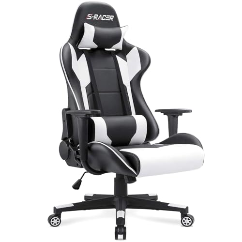Homall Gaming Chair: High Back Leather Computer Chair with Headrest & Lumbar Support