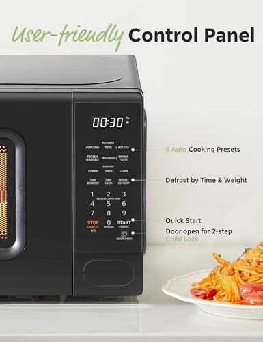 COMFEE 0.7 cu.ft Small Microwave, 11 Power Levels, Speedy Cooking