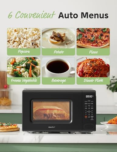 COMFEE 0.7 cu.ft Small Microwave, 11 Power Levels, Speedy Cooking