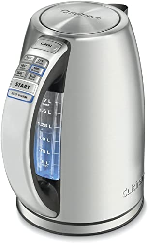 Cuisinart Electric Kettle: Cordless Tea Kettle, 1500W Fast Heat, 6 Preset Temps, 30-Min Keep Warm