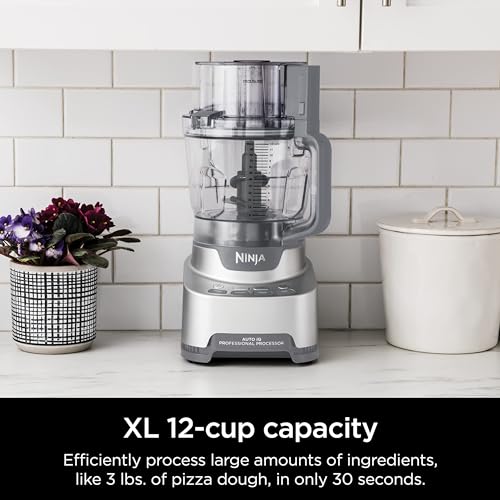 Ninja Professional XL Food Processor, 1200W, 4-in-1, Chopping, Slicing, Purees, Dough, 12-Cup Bowl