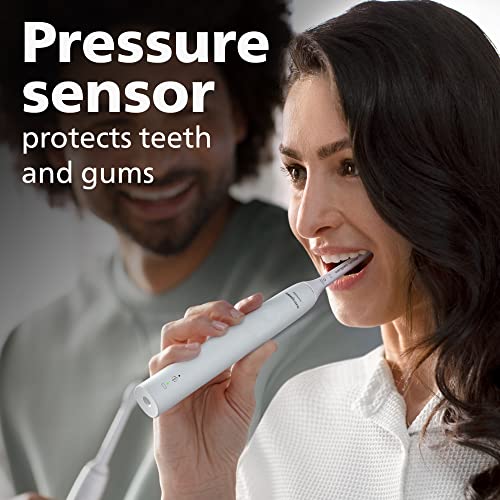 Philips Sonicare Electric Toothbrush: Pressure Sensor, 2 Intensity Settings, SmarTimer, QuadPacer - 14-Day Battery Life - White
