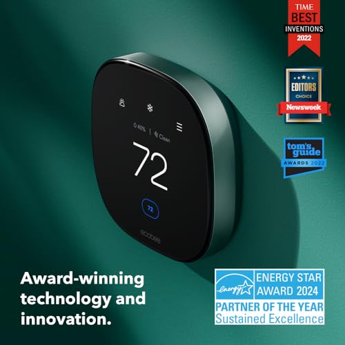 ecobee Smart Thermostat with Sensor & Air Quality Monitor - WiFi, Siri, Alexa, Google Assistant