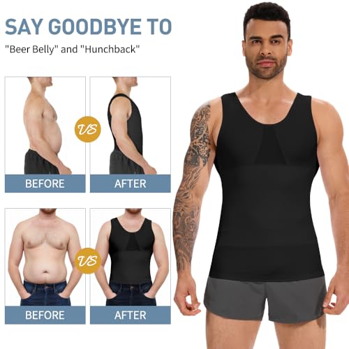 SLIMBELLE Men's Compression Vest Body Shaper - Slimming Inch