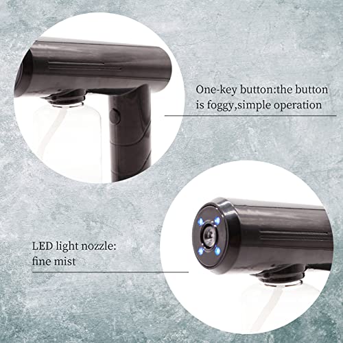 Nano Barber Spray Gun: Electric Sanitizer Fogger for Indoor & Outdoor - 8.8 oz, Black