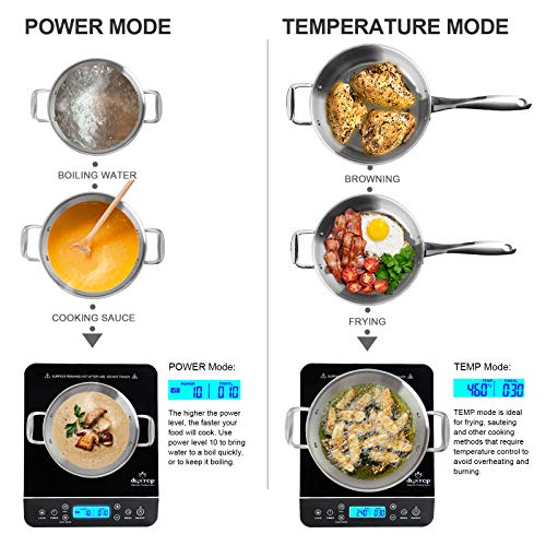 Duxtop Induction Cooktop: Portable Hot Plate, LCD Touch, 1800W