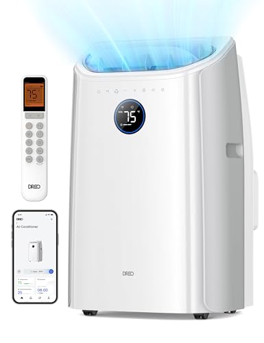Dreo 12,000 BTU Portable Air Conditioner for Bedroom - Quiet Cooling, Smart App Control, Timer, Fan, Dehumidifier - Room AC Standalone