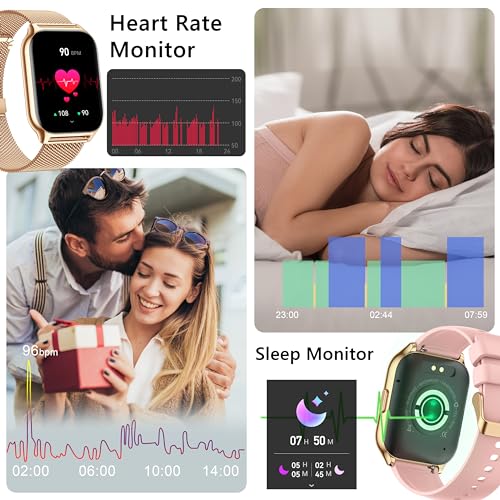 Fitness Tracker Smart Watch 45mm: Dial/Answer Calls, Heart Rate Monitor - Android iOS