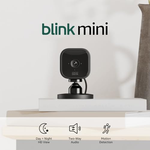 Blink Mini Indoor Smart Security Camera, 1080p HD, Night Vision