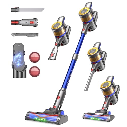 Brand Cordless Stick Vacuum 45KPA 450W, Wall-mounted Charging, Anti-Tangle, Pet Hair Cleaner