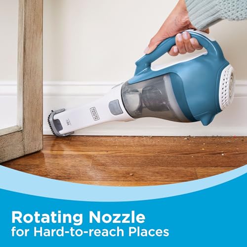 BLACK+DECKER AdvancedClean Cordless Handheld Vacuum for Home and Car Cleaning with Crevice Tool - Compact and Powerful