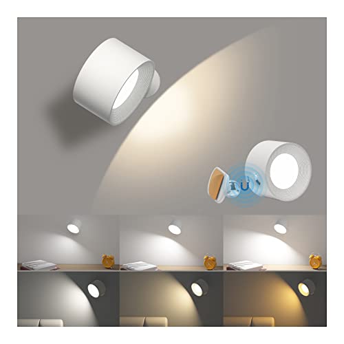 Coollamp LED Wall Light: 3 Color Modes, Magnetic Touch Control