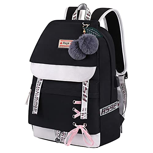 Asge Girls Nylon Backpack: Waterproof School Bag for Teens