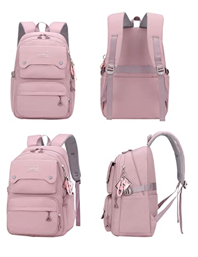 JiaYou Casual Backpack for Teen Girls & Women - School & Travel Laptop Bag, 26L, Blue