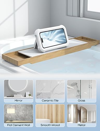 Lamicall Waterproof Shower Phone Holder - 480° Rotation Wall Mount, Anti-Fog, HD Touchscreen - Bathroom Bathtub Kitchen - Fits 4-7 inch Phone