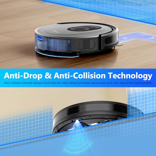 Tikom Robot Vacuum & Mop Combo, 5000Pa Cleaner, App Control