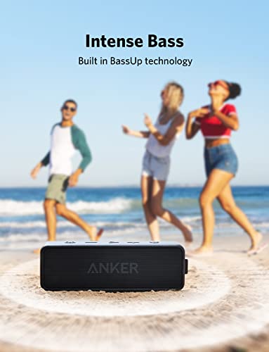 Anker Soundcore 2 Portable Speaker: Stereo Sound, Bluetooth 5, Bassup, IPX7 Waterproof - 24-Hour Playtime - Wireless Stereo Pairing