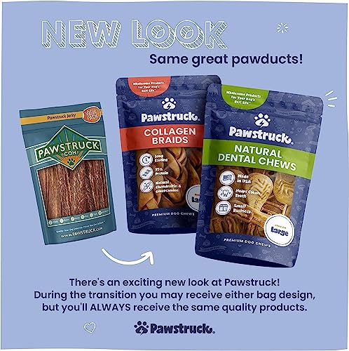 Pawstruck Beef Collagen Sticks for Dogs - High Protein Chews with Chondroitin & Glucosamine - Rawhide Alternative - 5 Pack