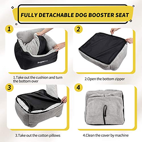 BurgeonNest Dog Car Seat: Soft Travel Bed for Small Dogs