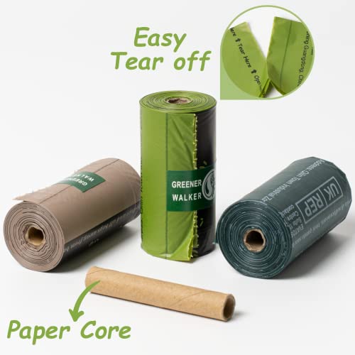 Greener Walker Dog Poop Bags - 540 Bags, Extra Thick & Leak-Proof, Green