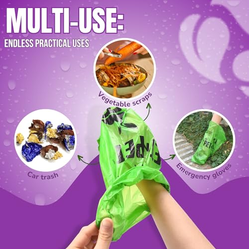 Pet N Pet 1080 Count Green Dog Poop Bags, Plant-Based Thick Rolls, 9x13", Lavender Scented