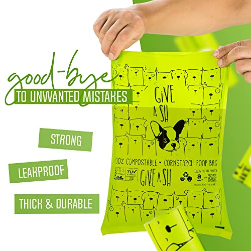 EcoPaws Plant-Based Compostable Dog Poop Bags - 10% Charity - 120 Bags