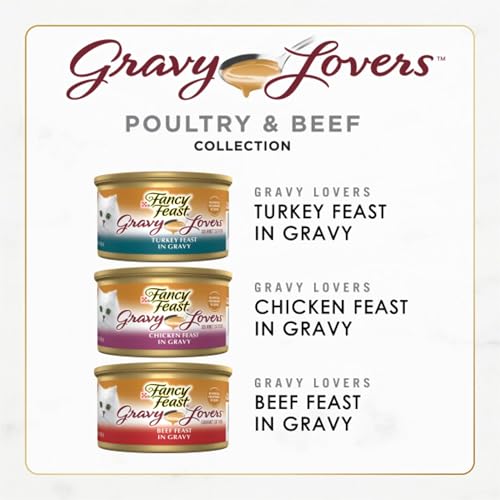 Fancy Feast Gravy Lovers Variety Pack - Poultry & Beef, 24x3oz