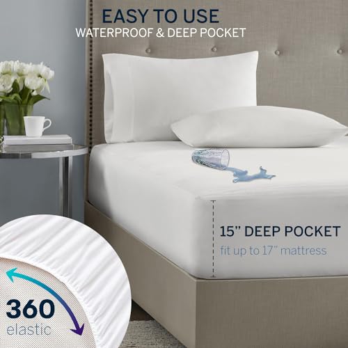 Serta Heated Mattress Pad - 10 Heat Settings, Auto Shut Off Timer - Waterproof Electric Bed Warmer - Queen Size, Machine Washable