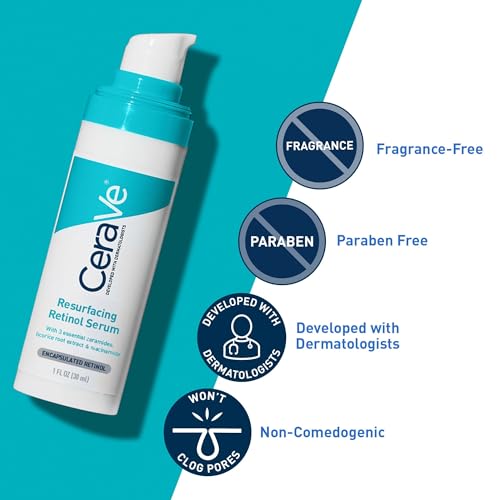 CeraVe Retinol Serum for Acne Marks, Licorice & Niacinamide, Brightening & Pore Minimizer, Face Repair