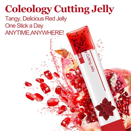 Coleology Garcinia Cambogia Chia Collagen Sticks for Detox & Digestion, Pomegranate Flavor, 10-Day Supply