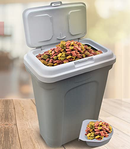 HH Home Hut Pet Food Storage Container 35L for Dog Cat - Dry Feed & Seed Bin with Scoop, Airtight Seal